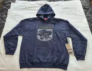 Adelaide Crows AFL FE1788 Mens Retro 90s Logo Printed Hoody Hoodie Size M New