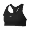 Nike 運動內衣 Swoosh 1-Piece Pad 黑 白 女款 中強度 BV3637-010