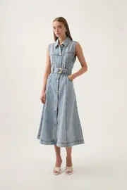 Ray Denim Midi Dress