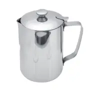 Stainless Steel Milk Frothing Pitcher - Espresso Milk Frother Cup with Lid fo...