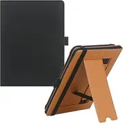 Universal Case for 6",6.8" E-Reader, Compatible with Paperwhite/Sony/kobo/Pocketbook/Nook/tolino 6-6.8inch ebook Reader,Premium PU Leather Cover with Hand Strap and Foldable Stand,Black