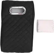 Memory Foam Armrest Cover, Car Leather Center Console Cover with Tissue Box, Universal Car Armrest Protector Interior Accessories for SUVs, Trucks, Cars