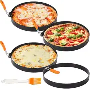 4 Packs Large Omelette Rings Griddle 8" Stainless Steel Nonstick Pancake Molds