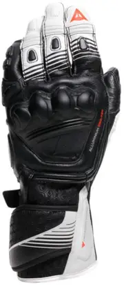 Dainese Fiero Metal Motorcycle Gloves, black-white, Size XL for Men Black White