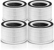 SomewayTop 4 Packs Air Filter Replacement Compatible with A-floia Air P urifier Fillo/Halo/Allo and Mooka Allo Match ASIN: B088FHCS83/B07JG1R2GB/B09M799DT4/B07WR2CT7V 3-IN-1 Filtration