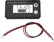 LCD Battery Capacity Indicator Tester, Color Display, 8V-100V Voltage Range, Sleep Mode, Lead-Acid, Lithium, Li-Ion, LiFePO4, Ni-MH, for Various Batteries ((10-100V) White + Alarm)