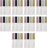 Healeved 40pcs Lip Gloss Tube Lip Gloss Tube Sun Cream Applicator Food Containers with Lids Kit Balm Refillable Empty Containers with Brush Head Abs