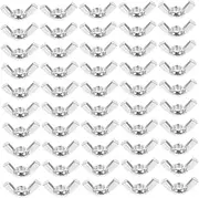 OKUMEYR Shutters Fastening Butterfly Nuts 50pcs Wing Nut Plated Fasteners Easy Installation
