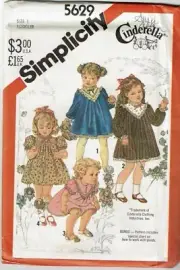 Simplicity Sewing Pattern 5629 Toddlers Dress CINDERELLA Size 1