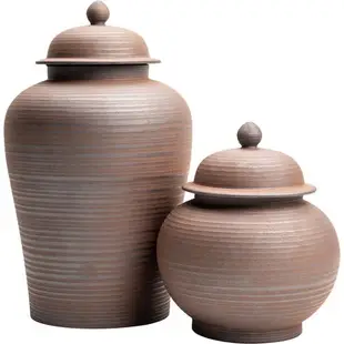 陶迷粗陶密封茶葉罐大容量陶瓷將軍罐精品家用茶倉大號罐子儲物罐