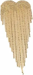 OATIPHO Fashion Vintage Brooch Women's Simple Chain Rhinestones Tassel Brooch Elegant Clothes Ornament for Party