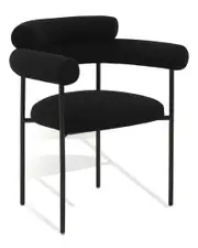 Safavieh Couture Jaslene Curved Back Black Dining Chair