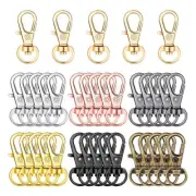 35 Pcs Lobster Keychain Swivel Lanyards Trigger Snap Hooks Claw Clip Clasps