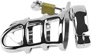 Metal Chastity Cage Hollow Chastity Lock Cage Penis Cage Male Bondage Masturbation Cock Cage Chastity Device Anti-Erection Sex Toy