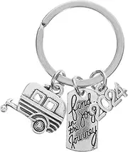[PACKOVE] Camper Keychain Pendant Cute Decorative Keyring for Travel for Retirees Camping Enthusiasts Resistant Bag Charm