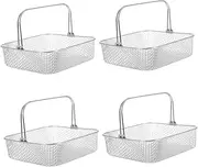 [Cabilock] 4pcs Replacement Air Fryer Basket Mesh Stainless Steel for Air Fryer Oven Easy to Clean