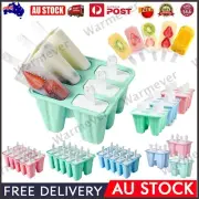 4-10 Cavities Reusable Silicone Ice Cream Mould Block Frozen Molds Ice Pop Maker