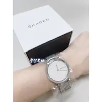 在飛比找蝦皮購物優惠-💃摩登黑妞💃丹麥品牌 SKAGEN 經典系列女錶 不鏽鋼銀色