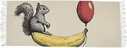 [XYMZR] Women’s Scarf Funny Squirrel Banana Balloon Soft Warm Long Scarves Shawl Wrap for Winter Autumn Spring Travel Office Home, Multi-colored