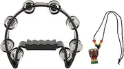 Half Moon Tambourine Metal Jingles Handheld Percussion Drum Single Row Bell Tambourine for Live Performances