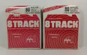 2 Realistic, 8 Track Blank Recording Tapes, 80 Minutes No. 44-841A FAST SHIPPING