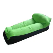 Inflatable Lounger air Sofa: Portable Outdoor Camping Inflatable Couch Hammock - Waterproof Anti Air Leaking Design for Hiking Camp Beach Party (Black Green)
