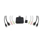 Iogear GCS92HU 2-PORT 4K@60HZ UHD KVM SWITCH WITH HDMI, USB AND AUDIO CONNECTION