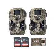 Stealth Cam 2020 G42NG 24MP Trail Cameras (2-Pack) and Memory Cards Bundle. N...