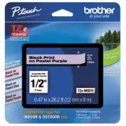 Genuine Brother TZe-MQF31 P-touch Label Maker Tape TZeMQF31 Black Pastel Pink