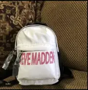 Steve Madden Mini Force Backpack Purse Pink White Bag NWT NEW