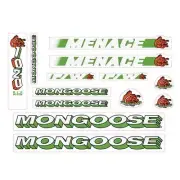 Mongoose - 1994 Menace - Green & Orange Decal set - old school bmx