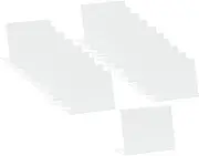 JISADER 20x Acrylic Mini Chalkboard Signs Place Cards Reusable Message Board Signs L Shaped Small Chalkboards for Bakery Parties, White
