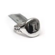 New DAVID YURMAN Pave Initial Letter I Pinky Ring in Diamond & Silver Size 4.5