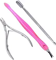 3 pieces / set of nail polish tool nail cuticle scissors tool spoon pusher discharger cutter trimmer manicure nail tool