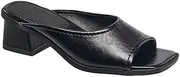 [French Connection] Womens Jemma Open Back Open Toe Loafers Black 7.5 Medium (B,M)