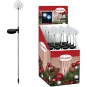 Solaris LED Solar Snowflake Holiday Garden Stake 33in