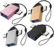 HOMOCONO 4PCS USB C to Micro USB OTG Compact Converter for Data Transfer Charging Portable Type C Plug for Phones Tablets Durable Friendly Design