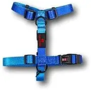 Adjustable Dog Harness, Nylon Webbing, Deep Sea Blue H-Frame Harness for Dog Pet Cat, Quick-Release Buckle Small