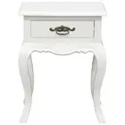 ELISE FRENCH 1 DRAWER LAMP TABLE SIDE TABLE BEDSIDE SOLID MAHOGANY TIMBER WHITE
