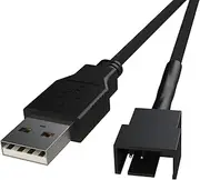 LINKUP - (2 Packs) USB to 3/4-P PWM 5V┃CPU/Case Fan Sleeved Power Cable Adapter┃USB 2.0, 3.0, 3.1