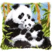 DIY Vervaco Panda Bears Jungle Latch Hook Kit 16"