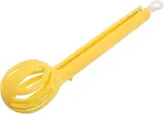SHOWERORO Manual Egg Beater Noodle Tongs Set Kitchen Whisk Tool for Egg Stirring and Noodle Handling Yellow
