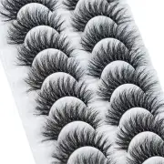 Fluffy Eye Makeup Wispy Faux Mink Natural Long False Eyelashes