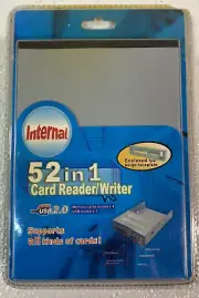 52 in 1 3.5” Internal Memory Card Reader Writer USB Port SD CF XD MS M2 MMC New