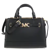 在飛比找PChome24h購物優惠-MICHAEL KORS REED 金字MK腰帶配飾黑色鵝卵