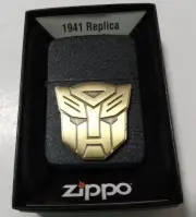 Zippo Transformers Robot Replica Black Gold Oil Lighter with Box From JAPAN Mint