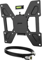 PROMOUNTS APEX SMALL TILT WALL MOUNT BRACKET BLACK 23-42" 12FT HDMI BUBBLE LEVEL