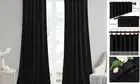 Back Tab Doorway Curtains for Bedroom Soft Thick 42"W x 84"L (Pack of 2) Black