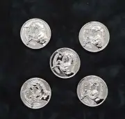 Unicorn- Mythical Horse Conchos 1" Five Count Chrome Finish