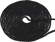 uxcell 1/4 Inch x 25ft Natural Twisted Cotton Rope 3 Strand Strong Thick Cotton Rope Tug of War Rope for Railings Crafts Home Decor, Black